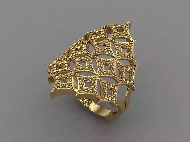Vintage Womens Diamond Ring Women Rings 3dmodels 3D print model