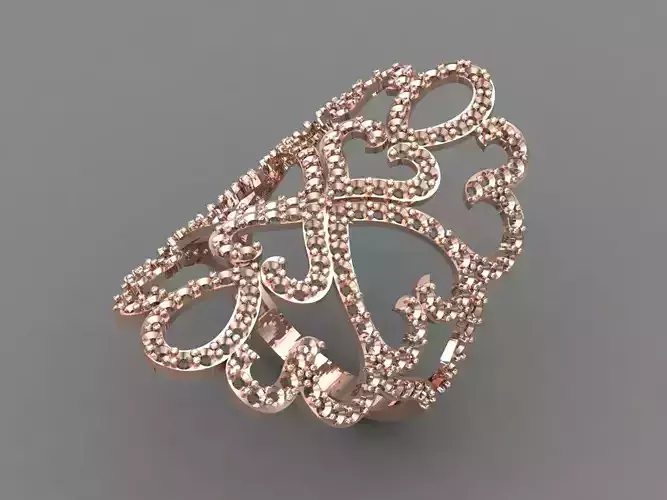 Vintage Womens Diamond Ring Women Rings 3dmodels 3D print model