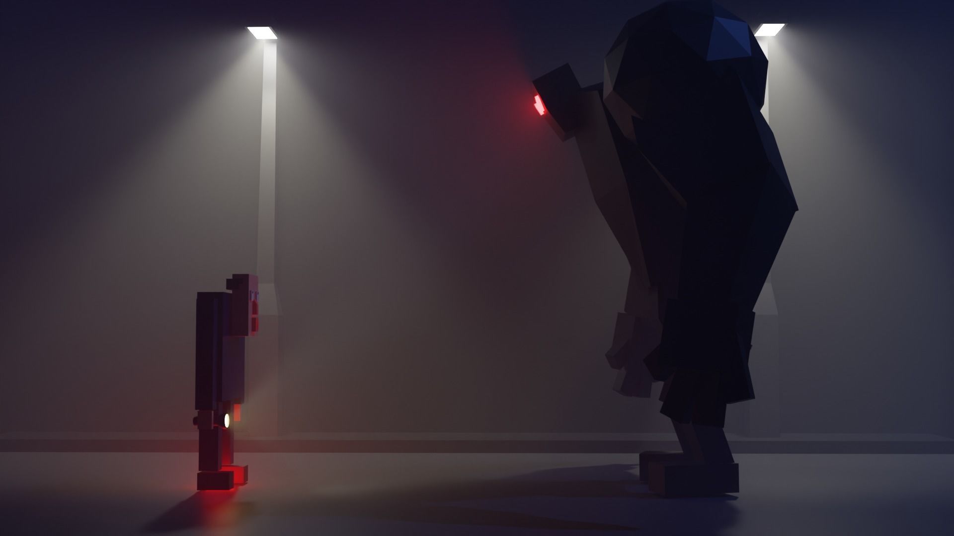 Old man Low-poly 3D model_5