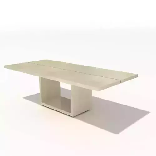 Table rectangular dining with square base