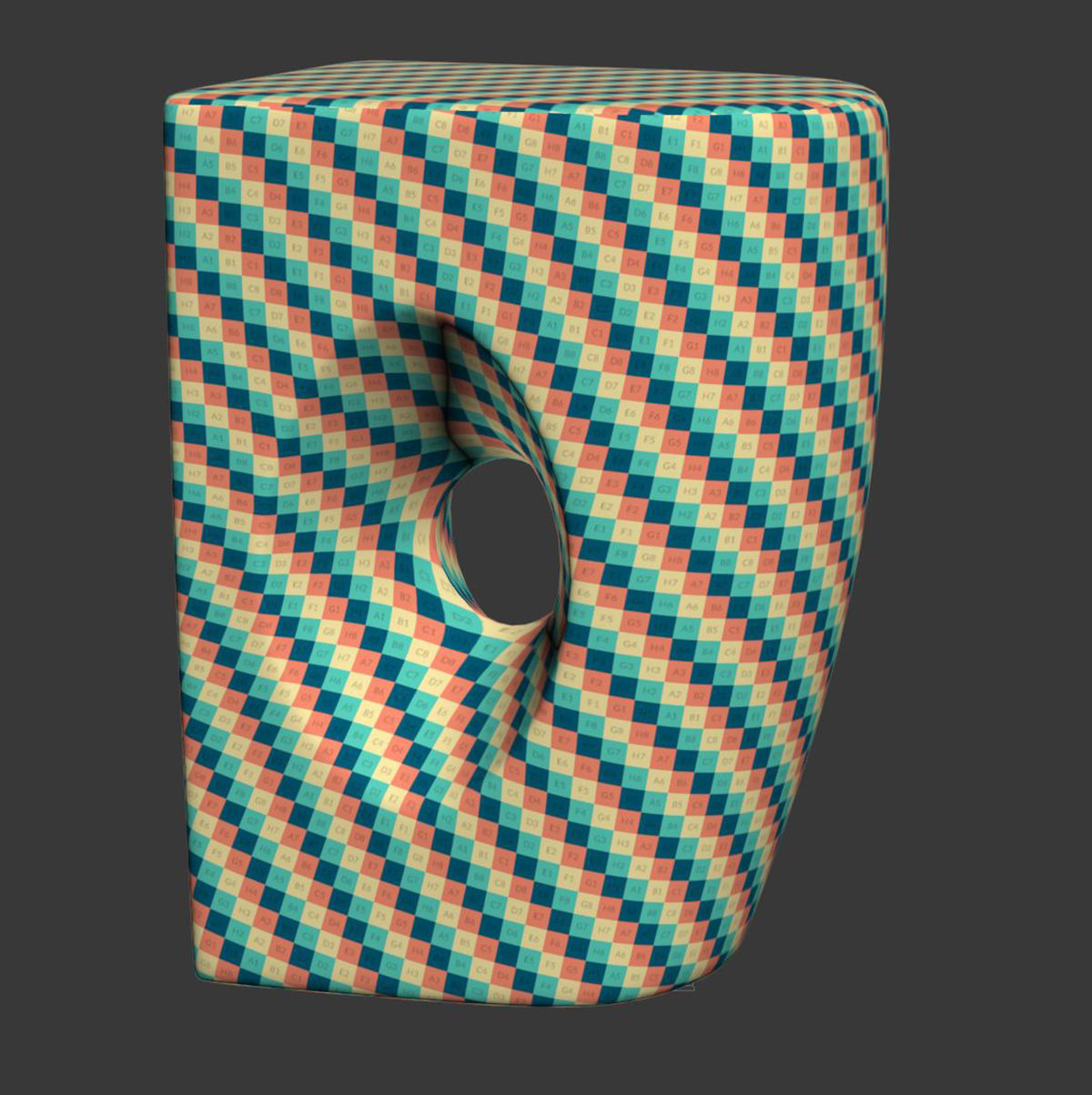 Stool Devils Eye by Pols Potten  Low-poly 3D model_5