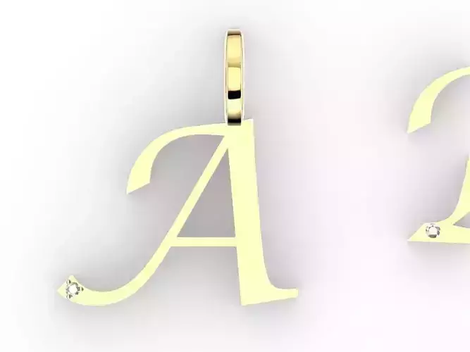 A letter pendant stl verified