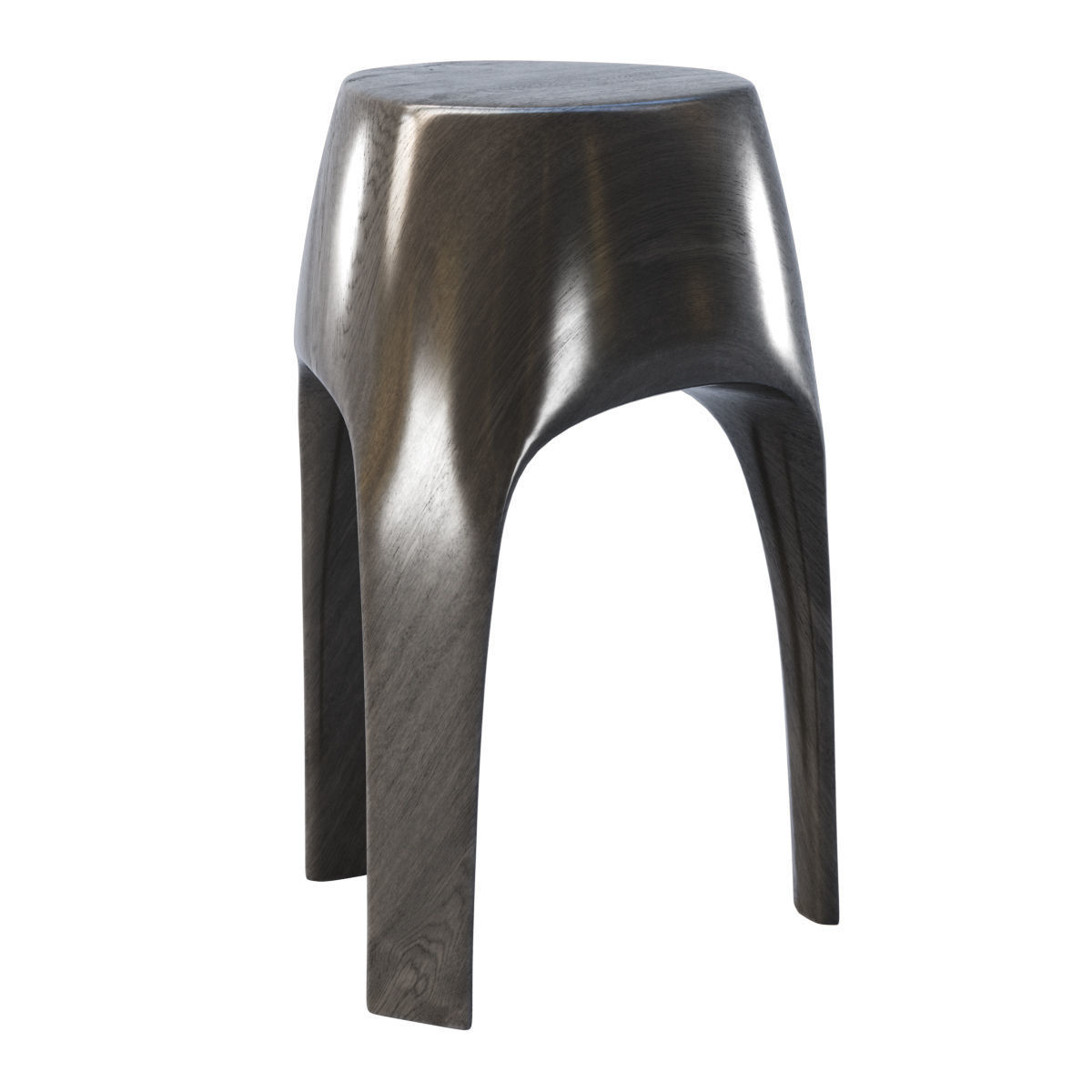 Stool 3 legs by Pols Potten  Low-poly 3D model_3