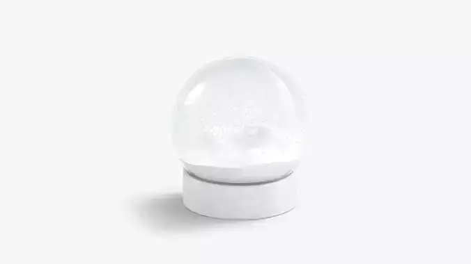 Snowglobe with cycled animated snowfall Low-poly 3D model Snowglobe with cycled animated snowfall Low-poly 3D model