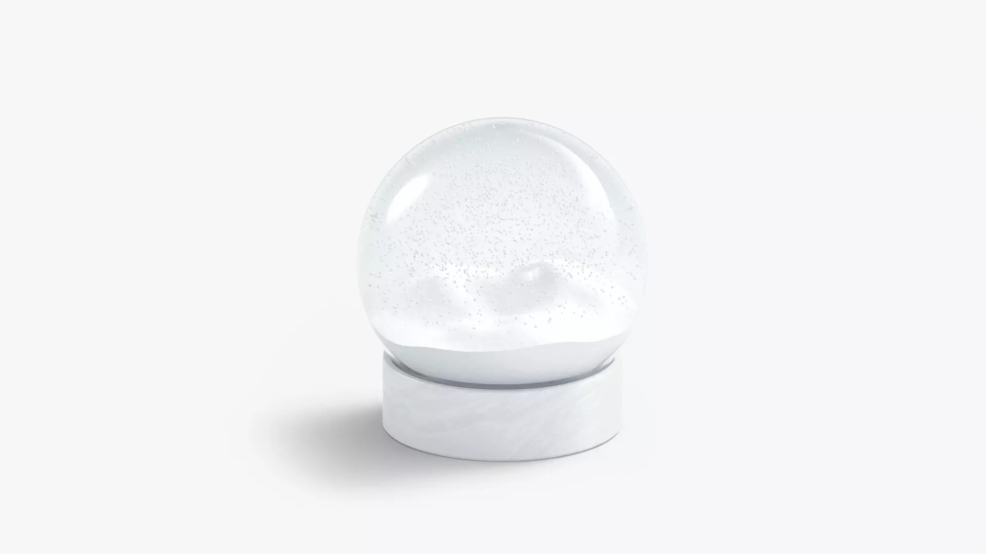 Snowglobe with cycled animated snowfall Low-poly 3D model_0