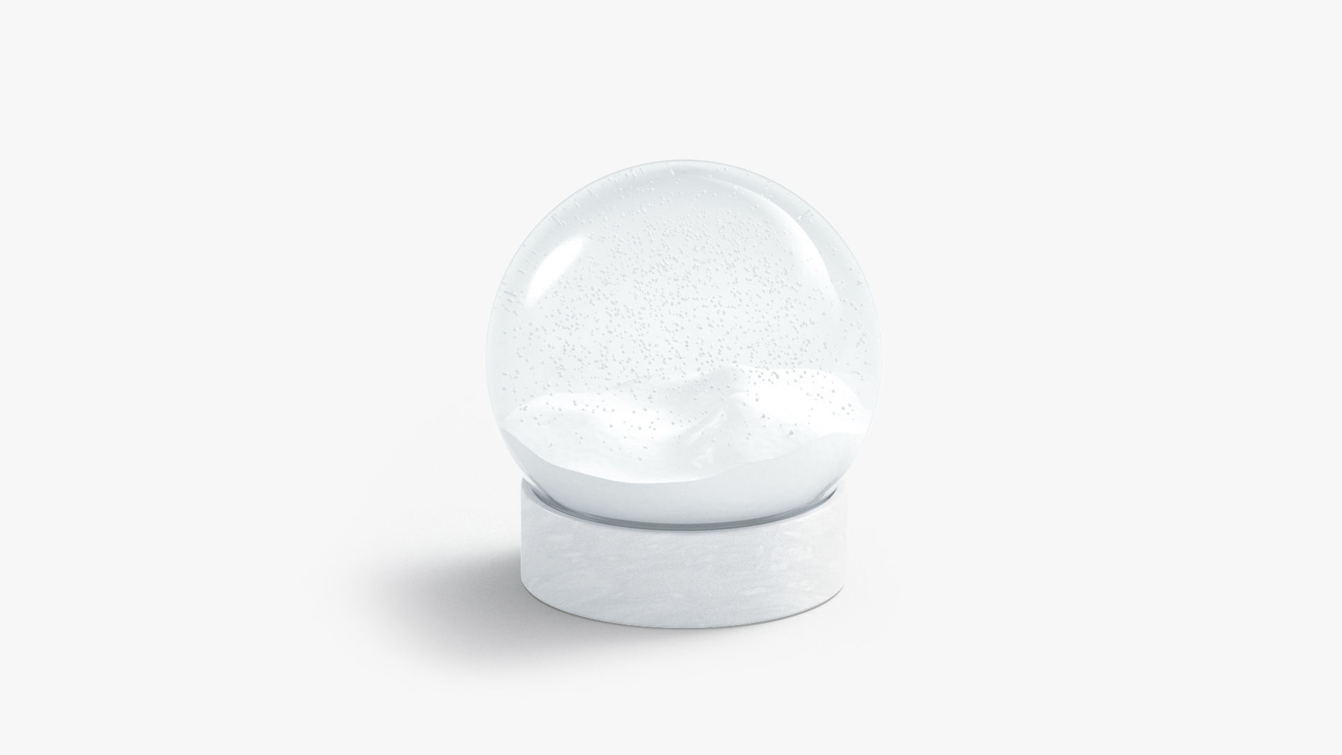 Snowglobe with cycled animated snowfall Low-poly 3D model_2