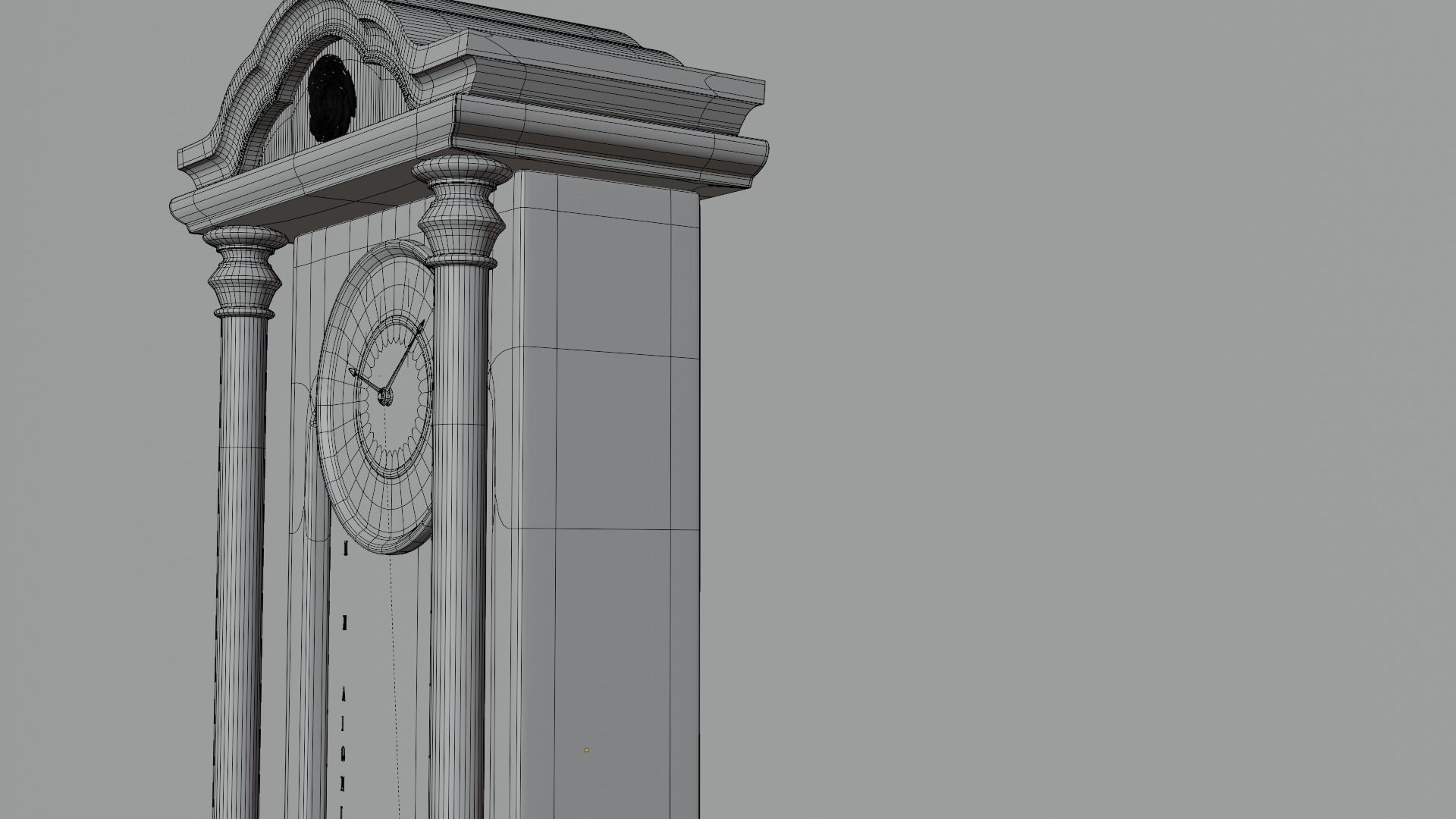 Pendulum wall clock 3D model_5