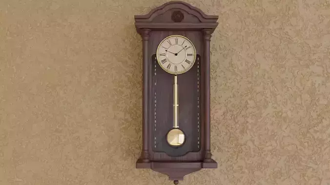 Pendulum wall clock 3D model