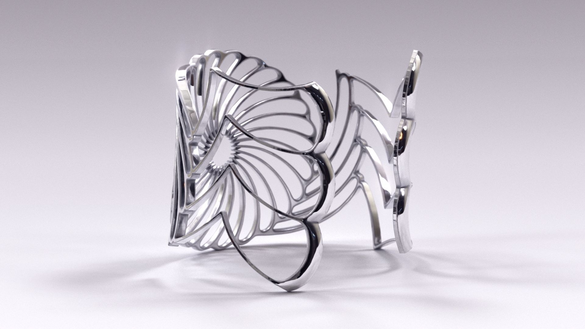 Radial Lattice Bracelet printable 3d model 3D print model_20