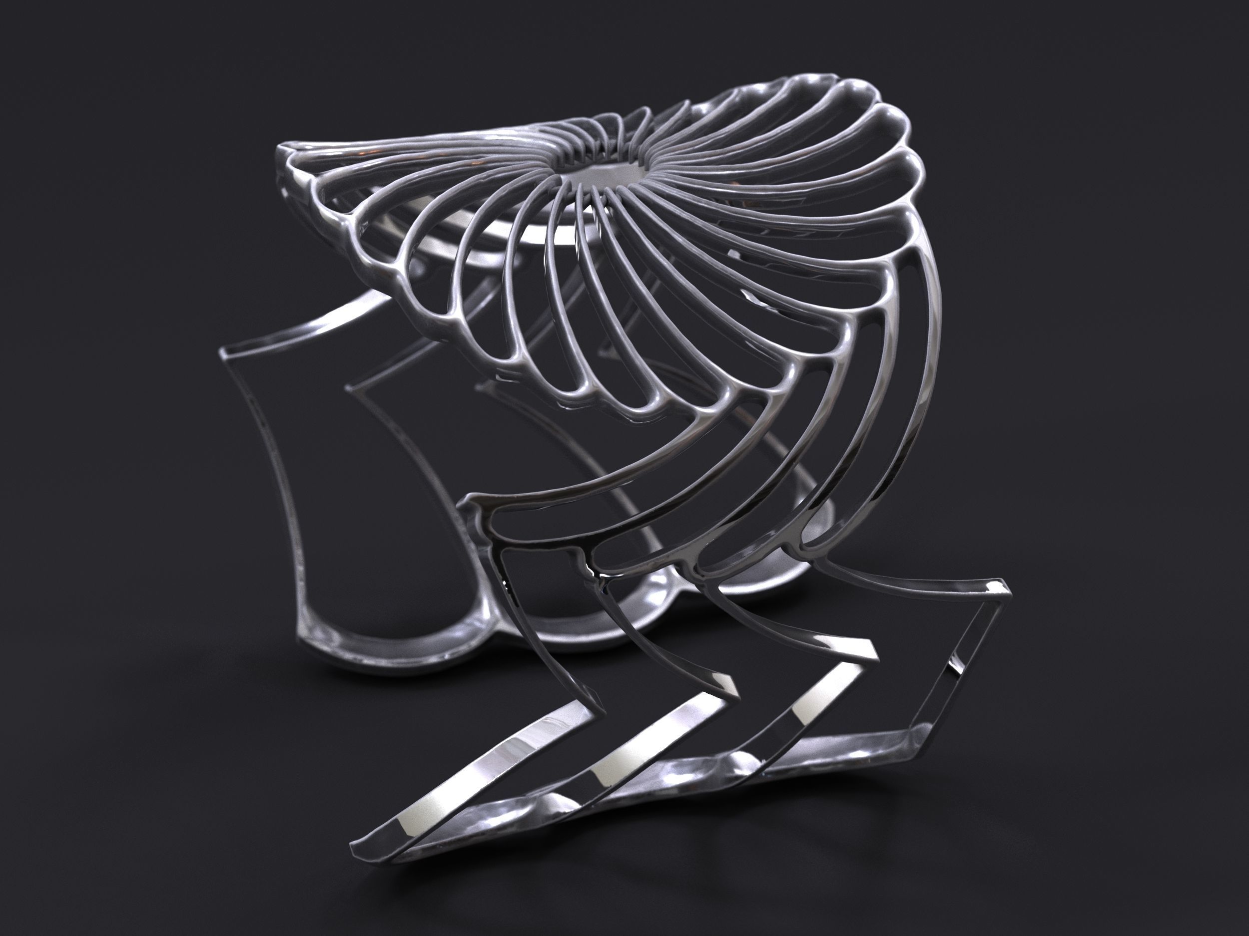 Radial Lattice Bracelet printable 3d model 3D print model_3