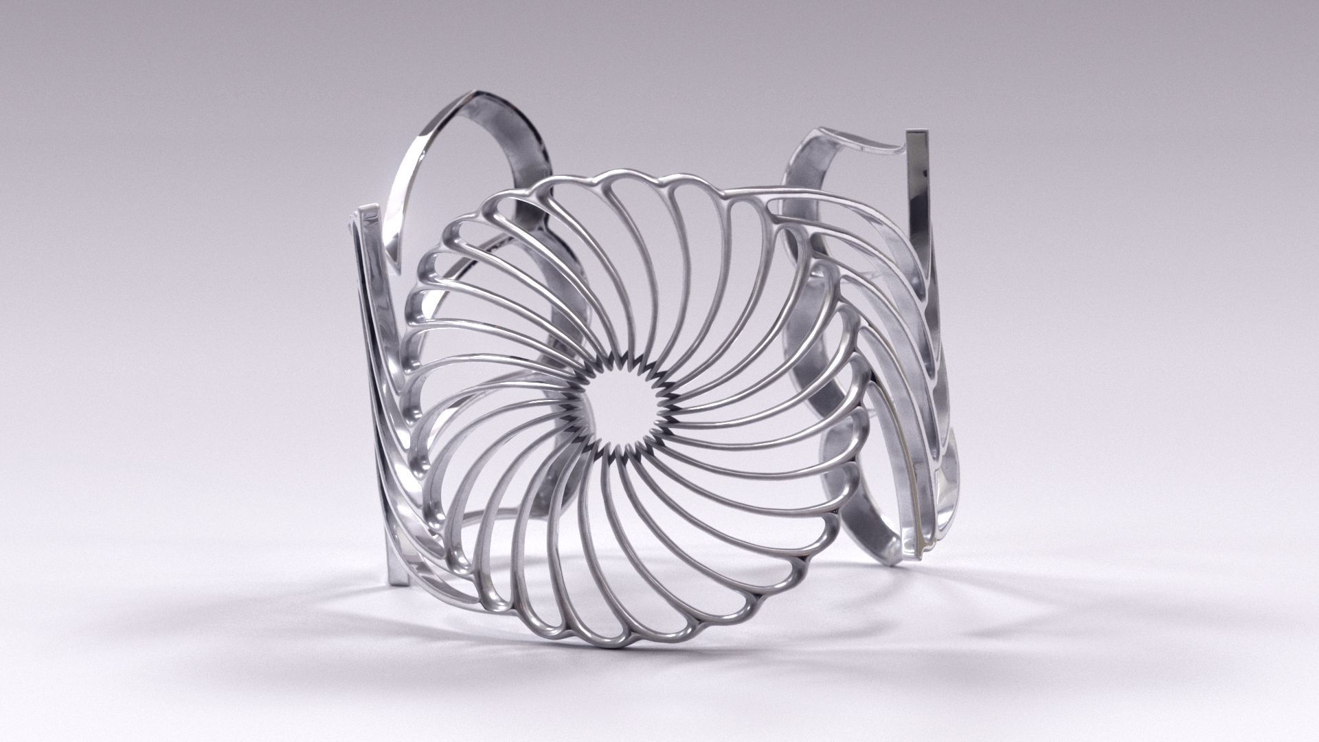 Radial Lattice Bracelet printable 3d model 3D print model_25