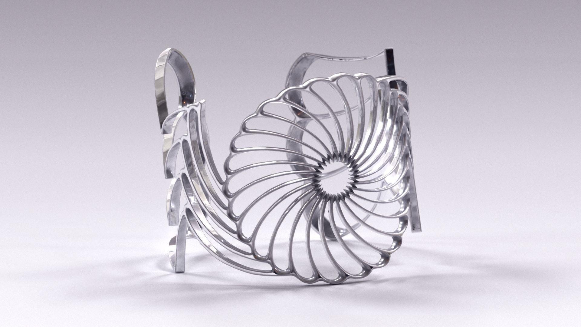 Radial Lattice Bracelet printable 3d model 3D print model_12