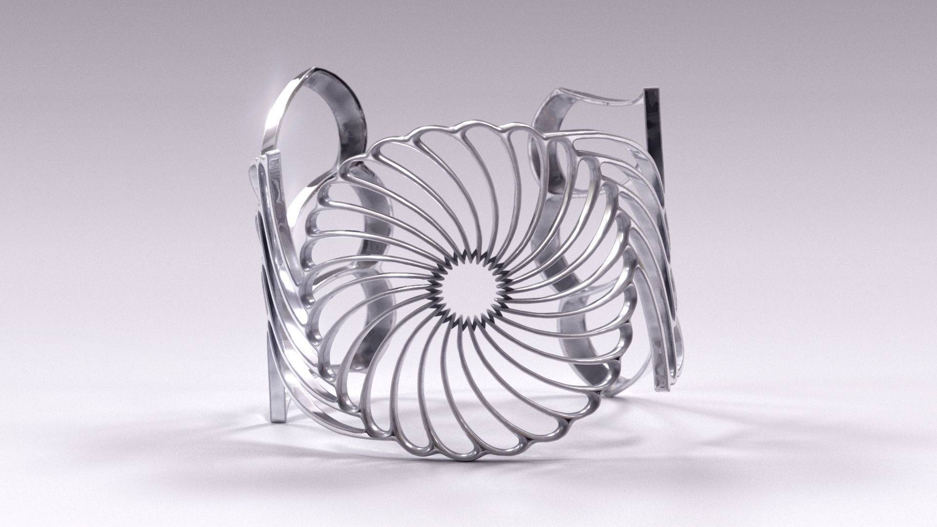 Radial Lattice Bracelet printable 3d model 3D print model_11