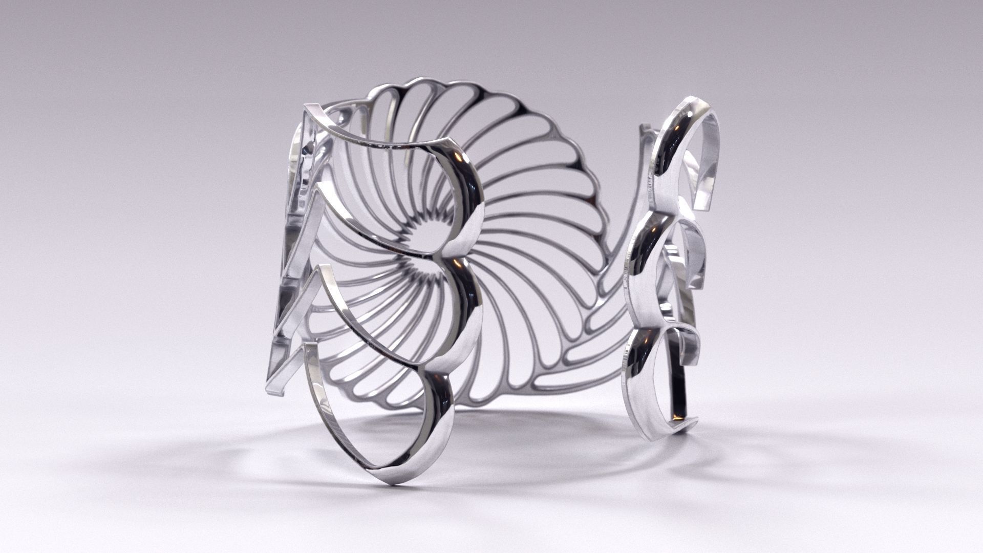 Radial Lattice Bracelet printable 3d model 3D print model_19