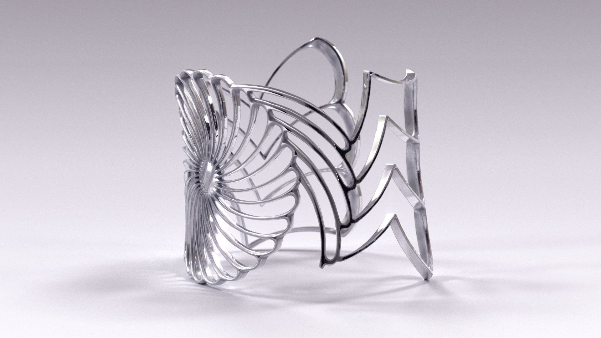 Radial Lattice Bracelet printable 3d model 3D print model_23
