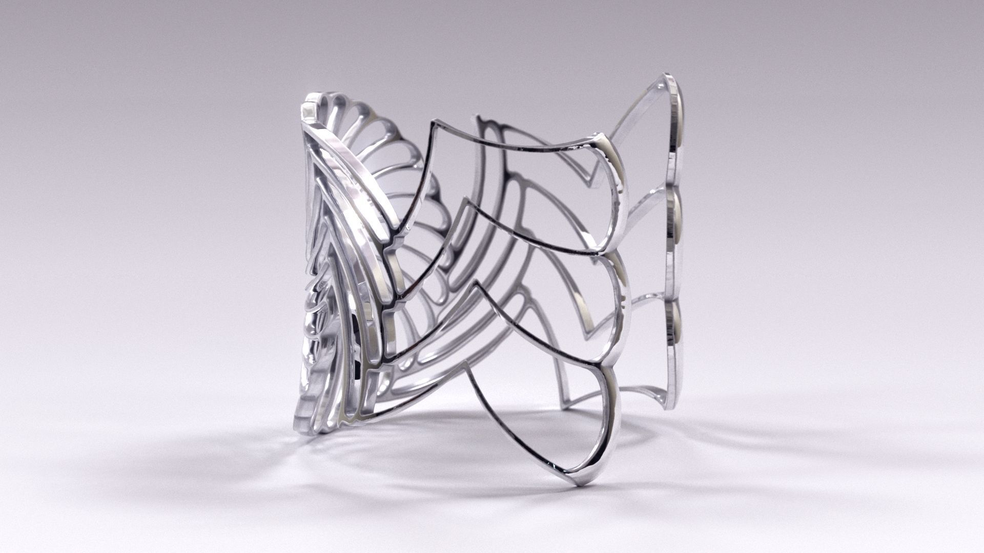 Radial Lattice Bracelet printable 3d model 3D print model_21