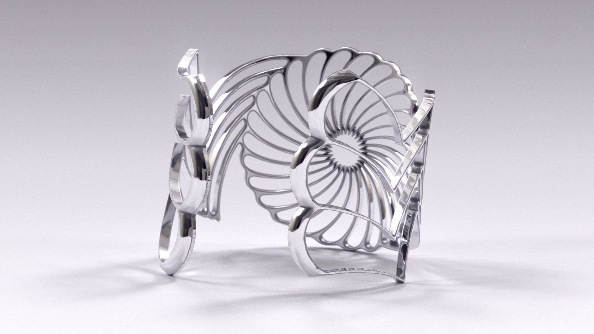 Radial Lattice Bracelet printable 3d model 3D print model_17