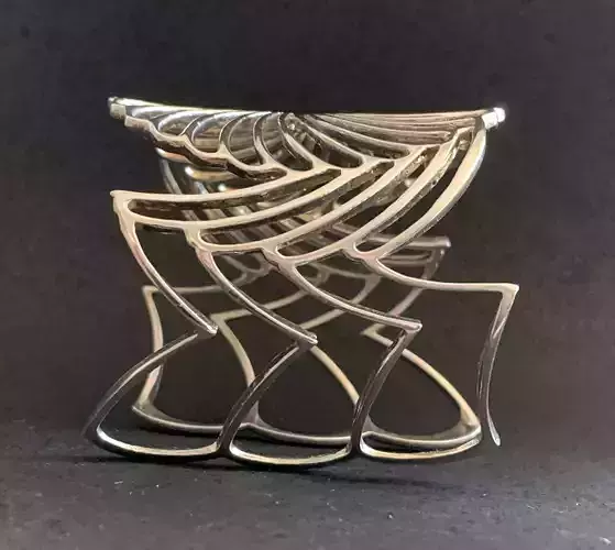 Radial Lattice Bracelet printable 3d model 3D print model