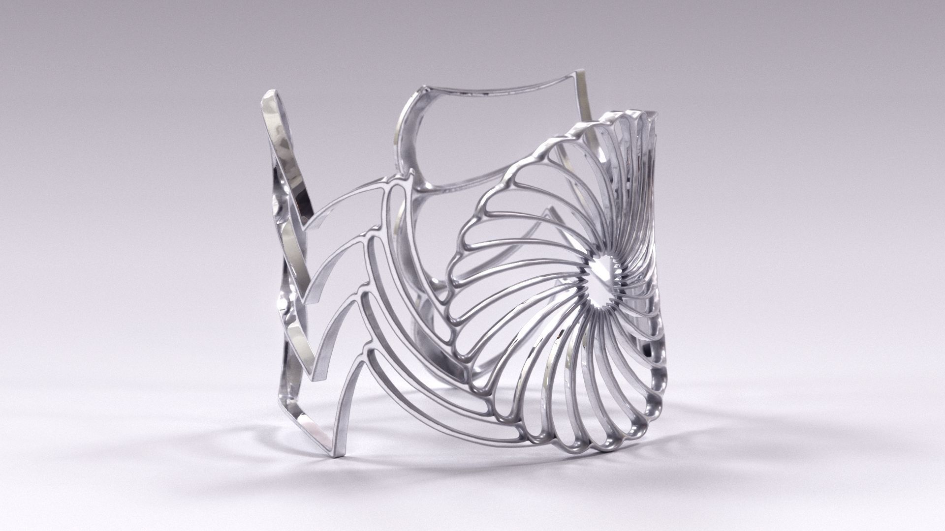 Radial Lattice Bracelet printable 3d model 3D print model_13