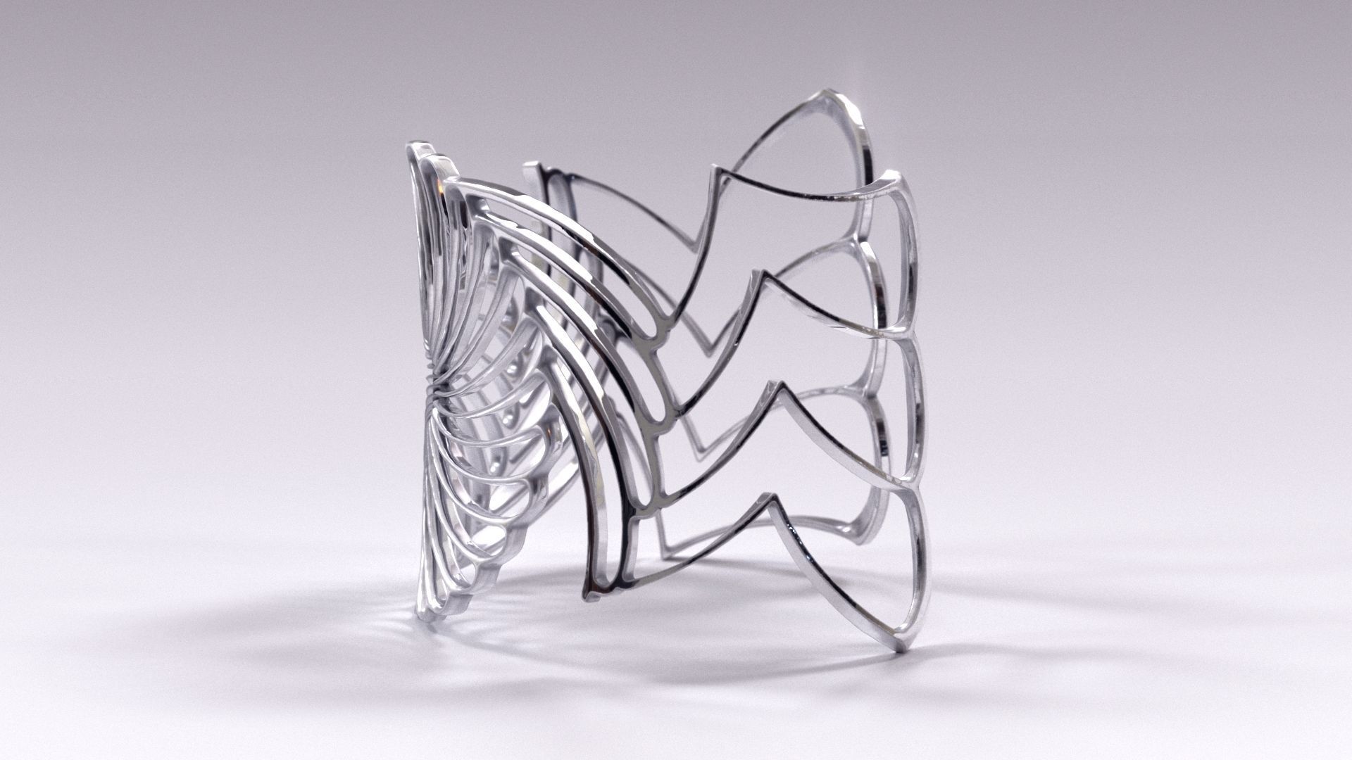 Radial Lattice Bracelet printable 3d model 3D print model_22