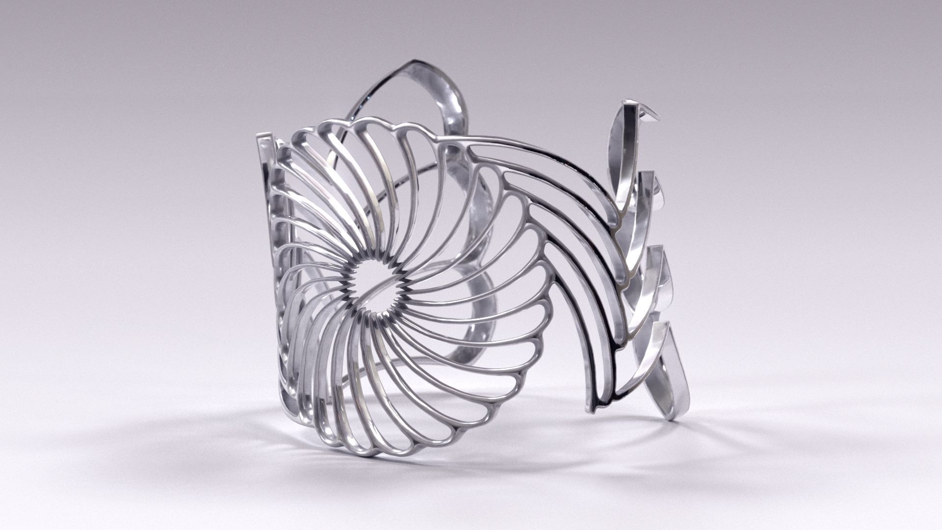 Radial Lattice Bracelet printable 3d model 3D print model_24