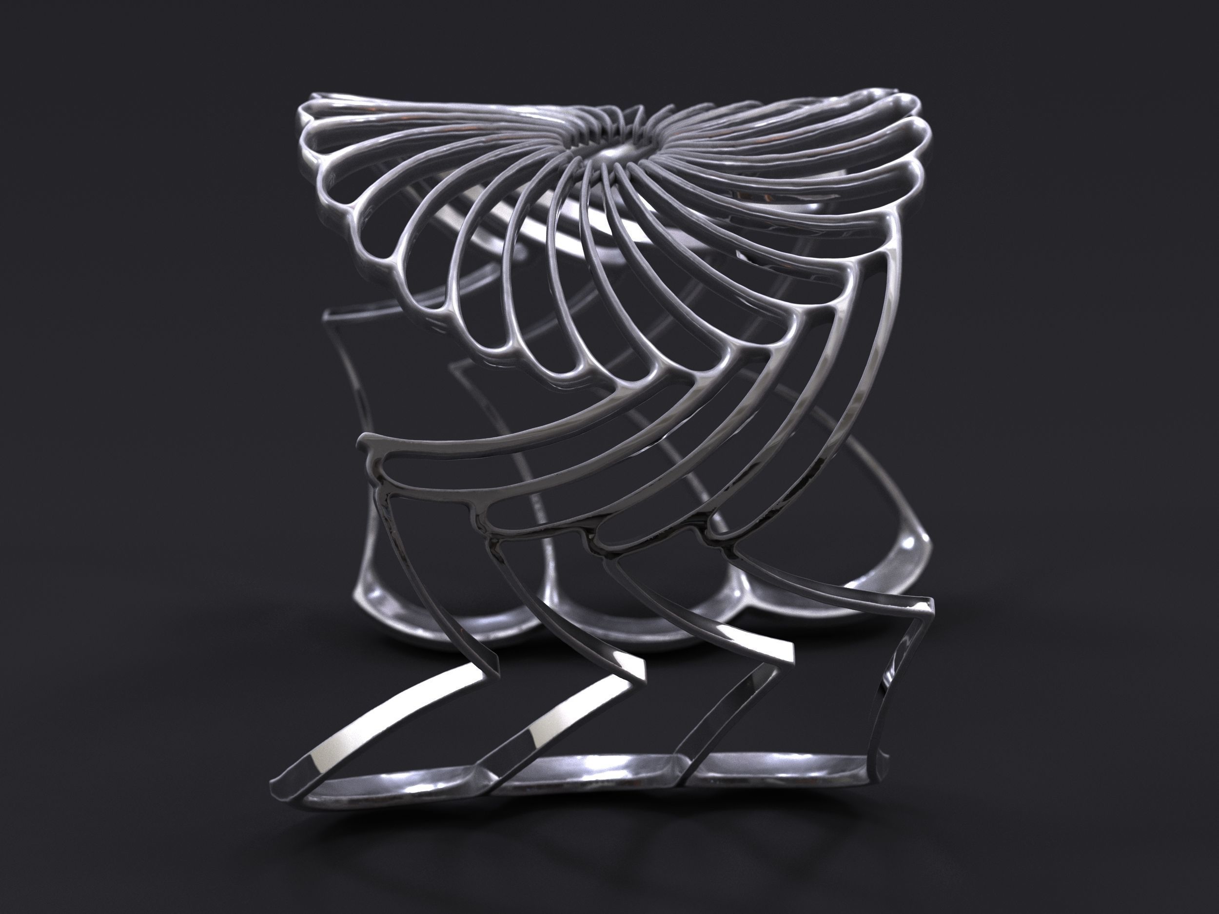 Radial Lattice Bracelet printable 3d model 3D print model_7