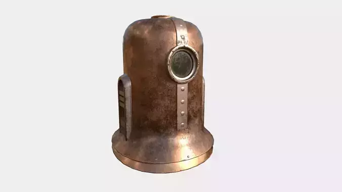 Old Diving Helmet C01 Copper - Character Design Fashion