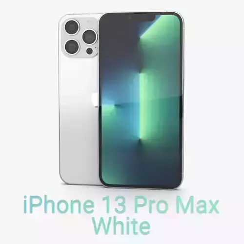 iPhone 13 Pro Max White Free low-poly 3D model