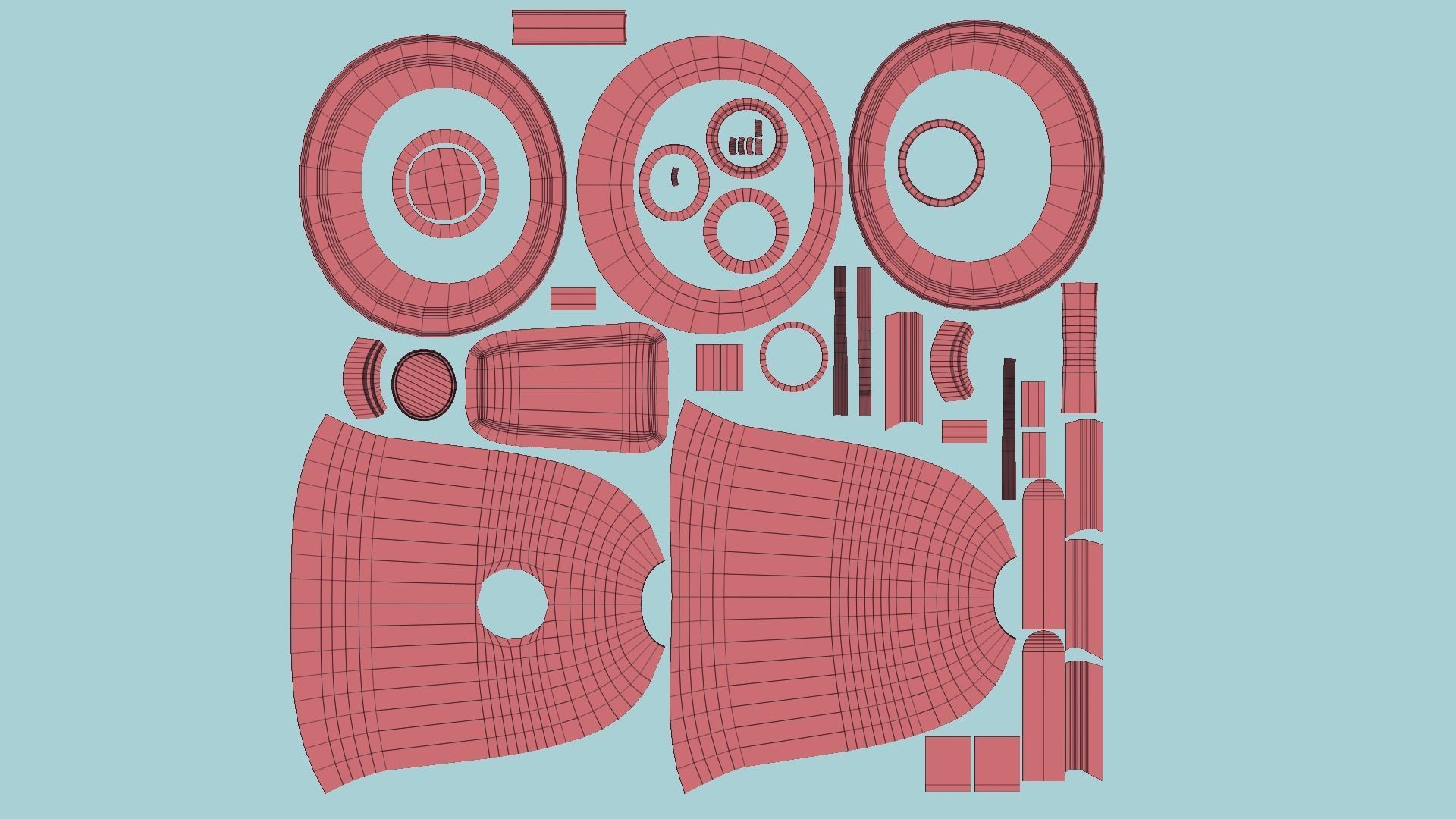 Old Diving Helmet C02 Bronze - Character Design Fashion Low-poly 3D model_11