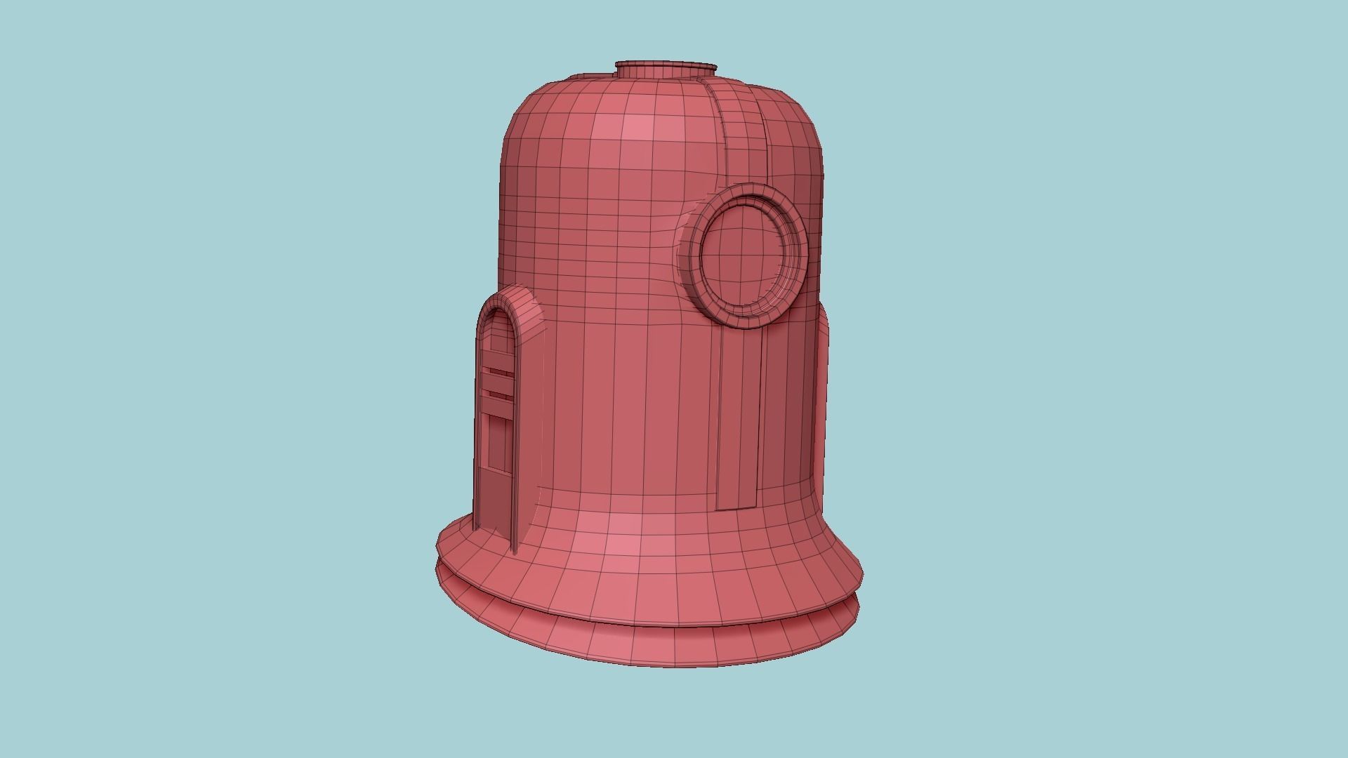 Old Diving Helmet C02 Bronze - Character Design Fashion Low-poly 3D model_13