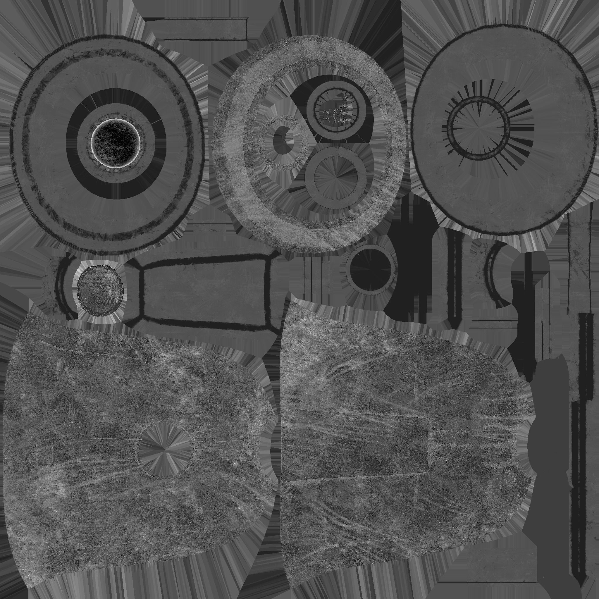 Old Diving Helmet C02 Bronze - Character Design Fashion Low-poly 3D model_21