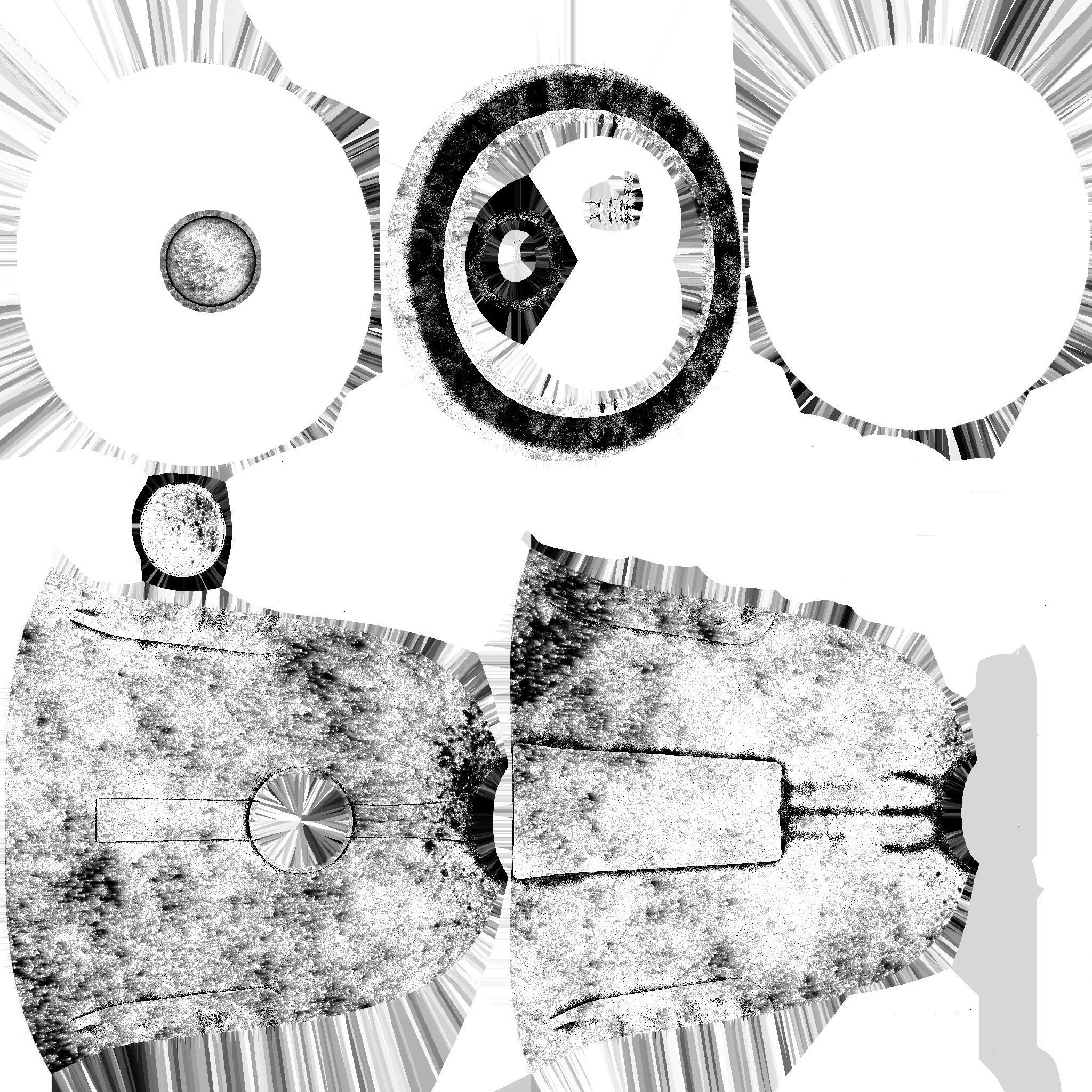 Old Diving Helmet C02 Bronze - Character Design Fashion Low-poly 3D model_18