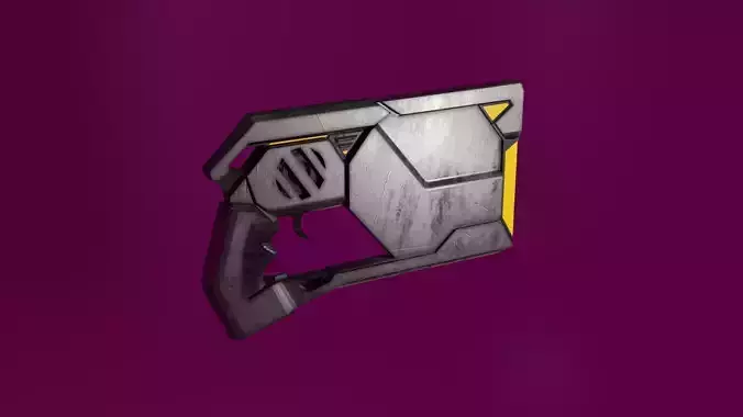 Stylized Sci-Fi Gun Weapon PBR low-poly game-ready