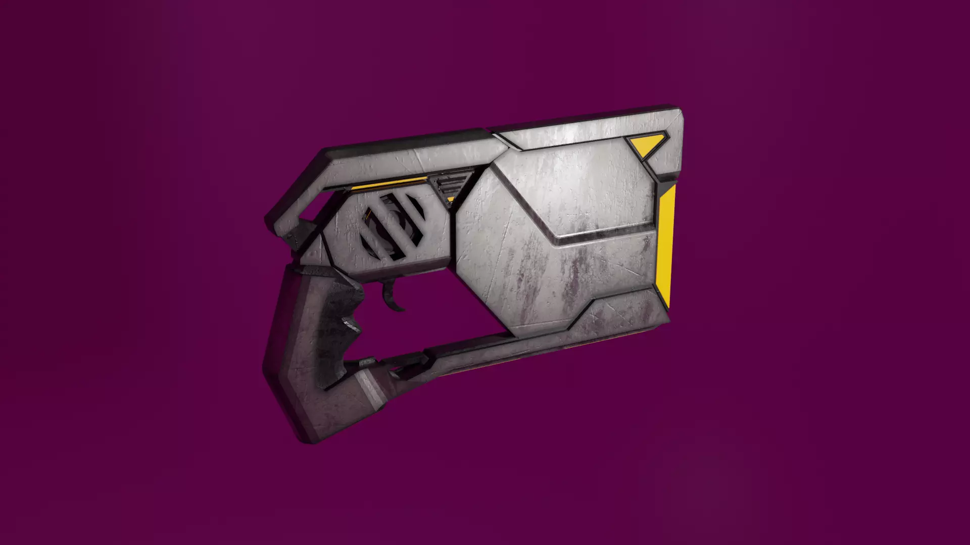 Stylized Sci-Fi Gun Weapon PBR low-poly game-ready Low-poly 3D model_0