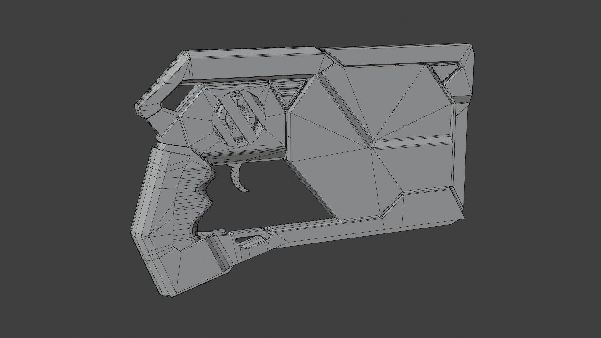 Stylized Sci-Fi Gun Weapon PBR low-poly game-ready Low-poly 3D model_5