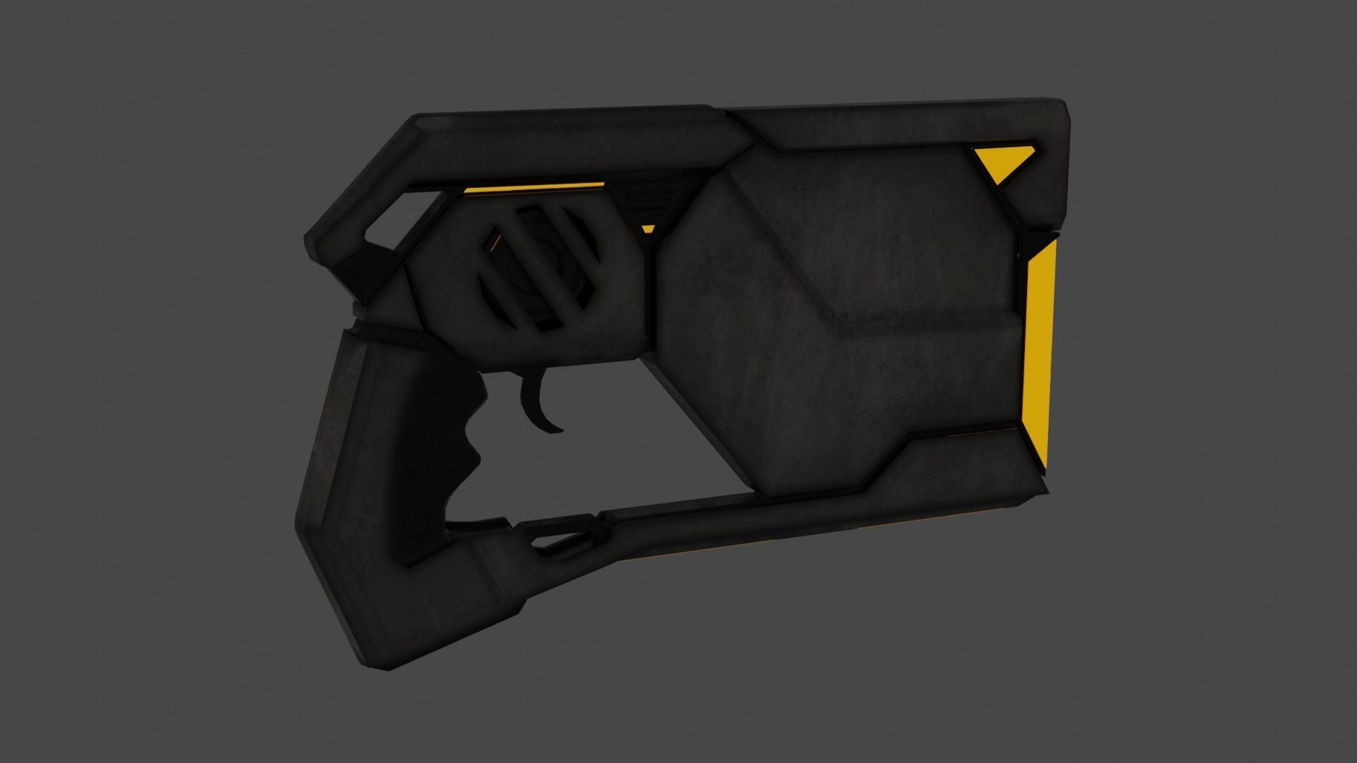 Stylized Sci-Fi Gun Weapon PBR low-poly game-ready Low-poly 3D model_4