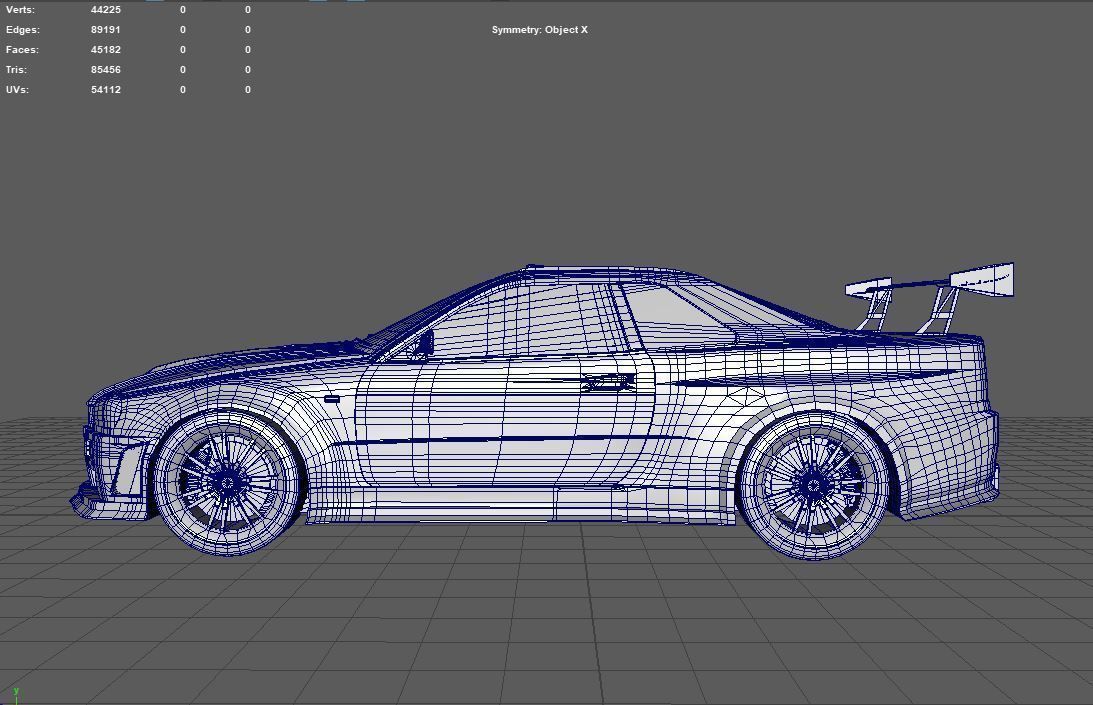 Skyline R34 3D model_7