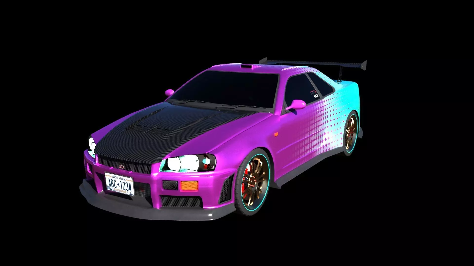 Skyline R34 3D model_0