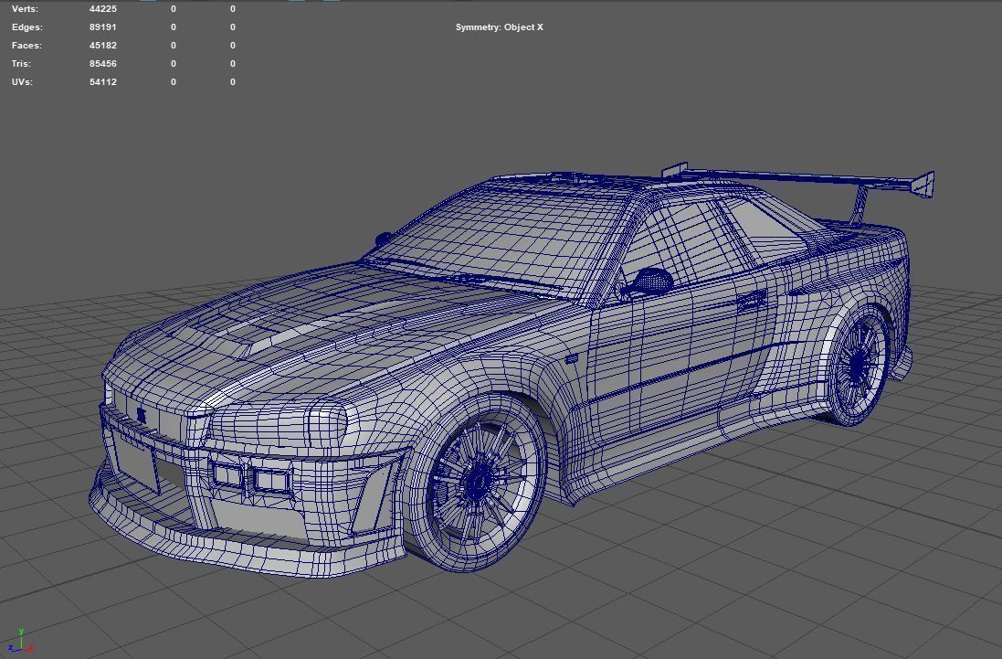 Skyline R34 3D model_6