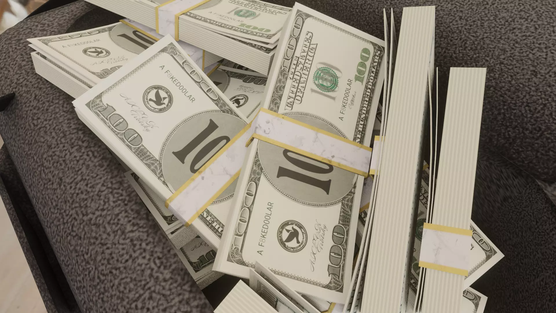 bank robbery dollar Money sport handbag Low-poly 3D model_0