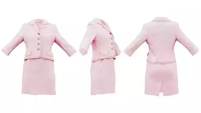 Barbie Full Closed Low-poly 3D model