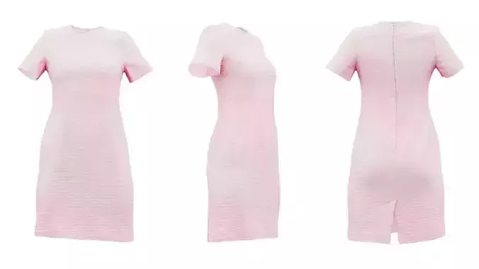 Barbie Dress Low-poly 3D model