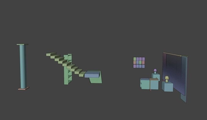 Random Interior Free 3D model