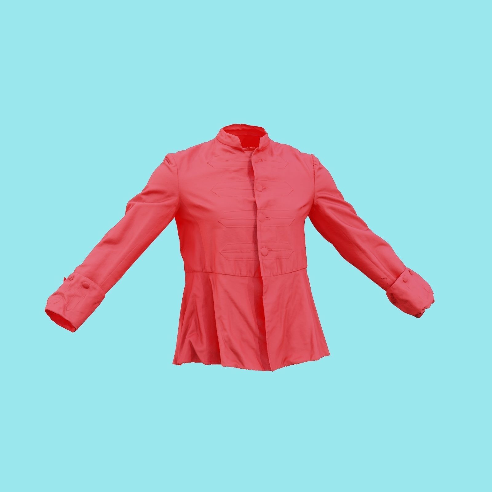 Arrow Jacket Closed Low-poly 3D model_21