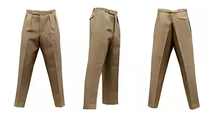 Army Trousers Low-poly 3D model