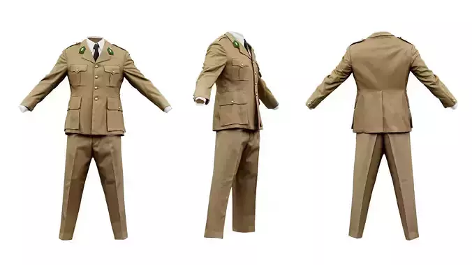 Army Full Low-poly 3D model