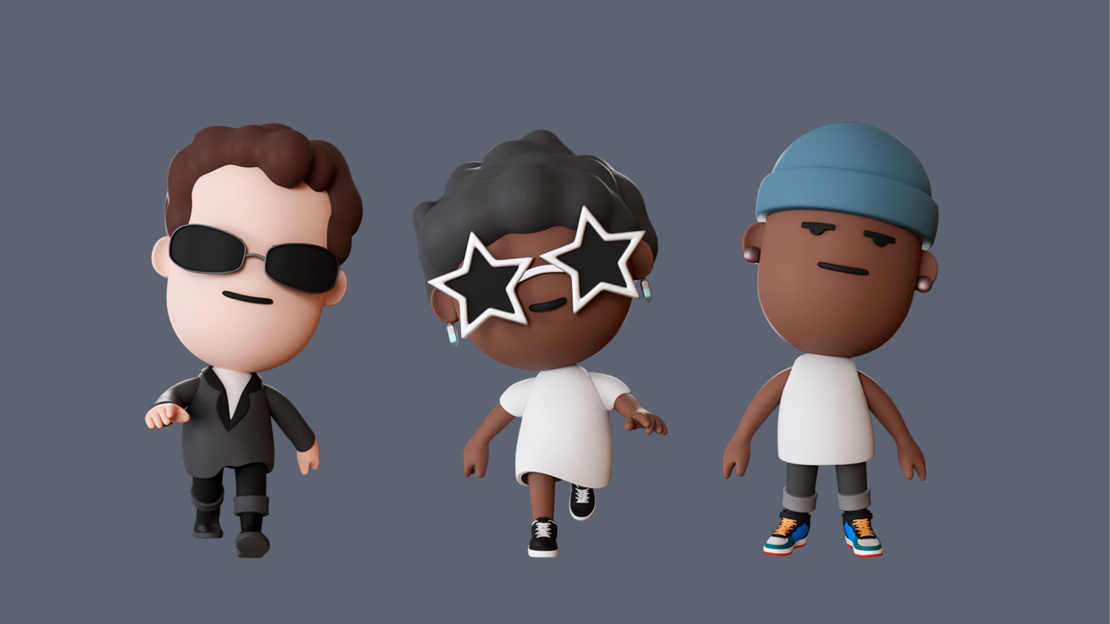 Cute Characters Low-poly 3D model_8