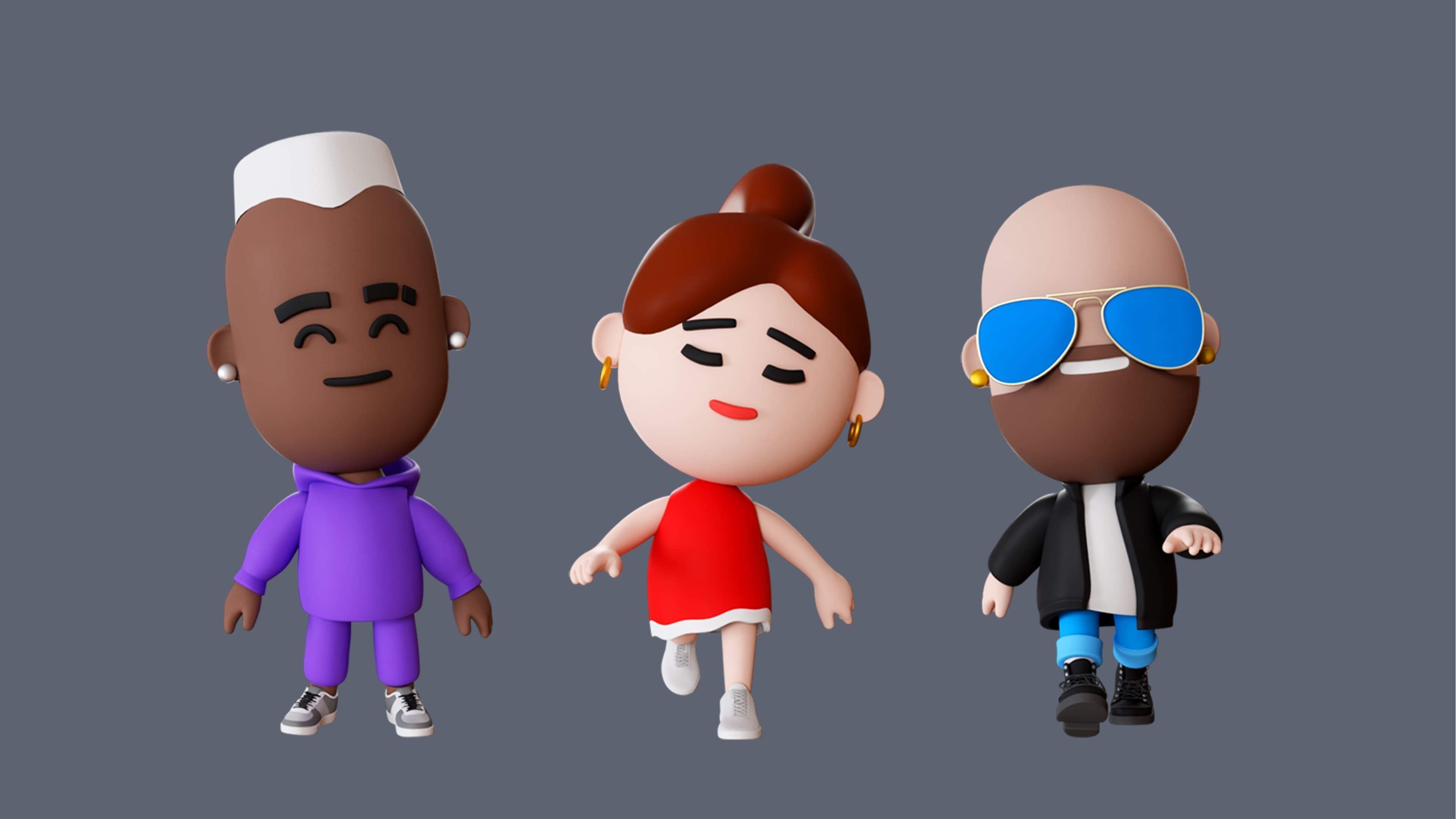 Cute Characters Low-poly 3D model_10