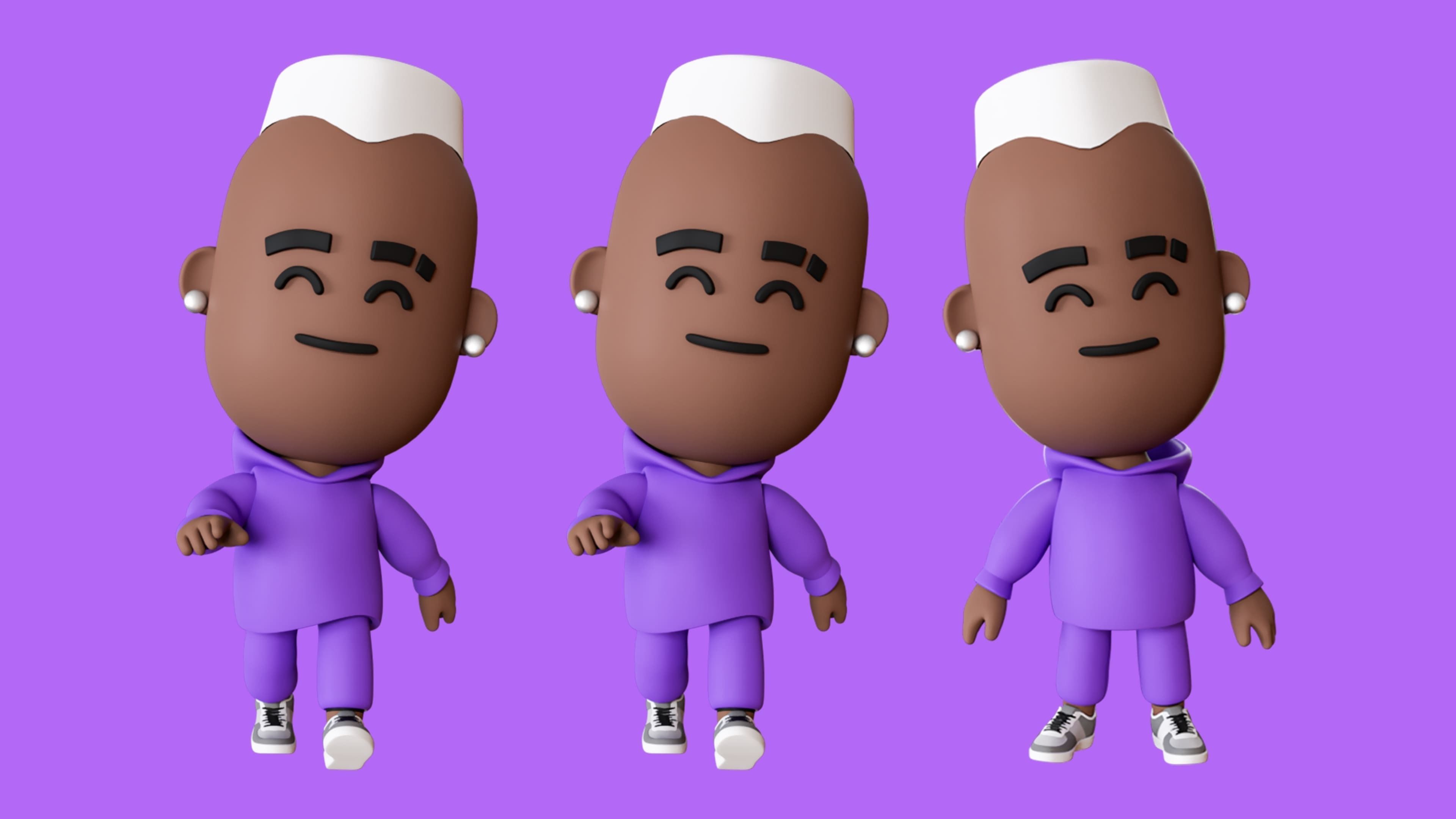 Cute Characters Low-poly 3D model_13