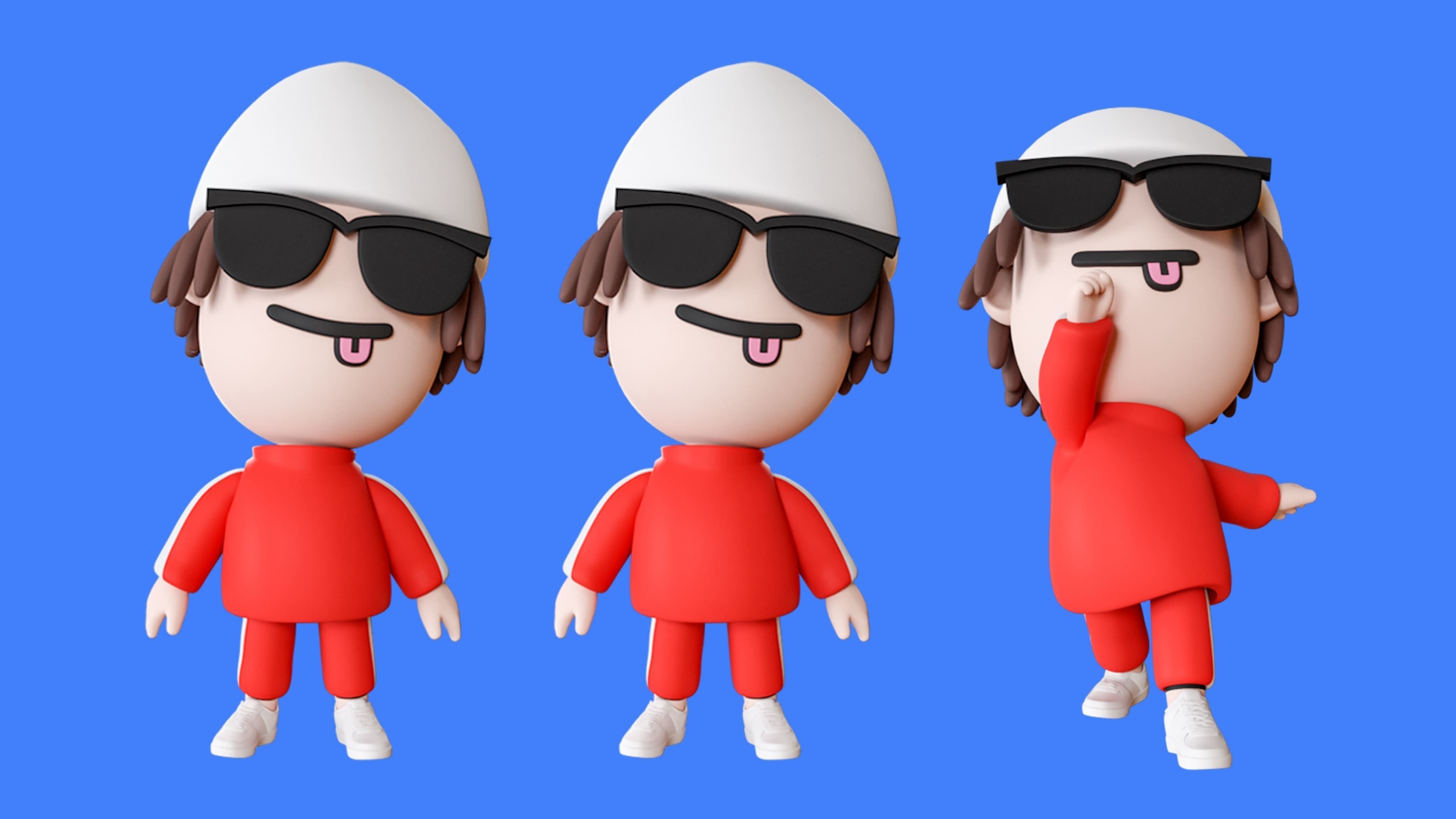 Cute Characters Low-poly 3D model_15